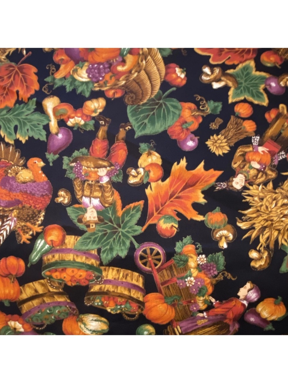 Cranston Print Works Co. Thanksgiving Harvest Cotton Fabric 44” W x 5.5 yds